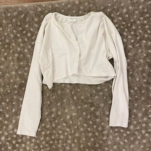Lovers and Friends white long sleeve crop top